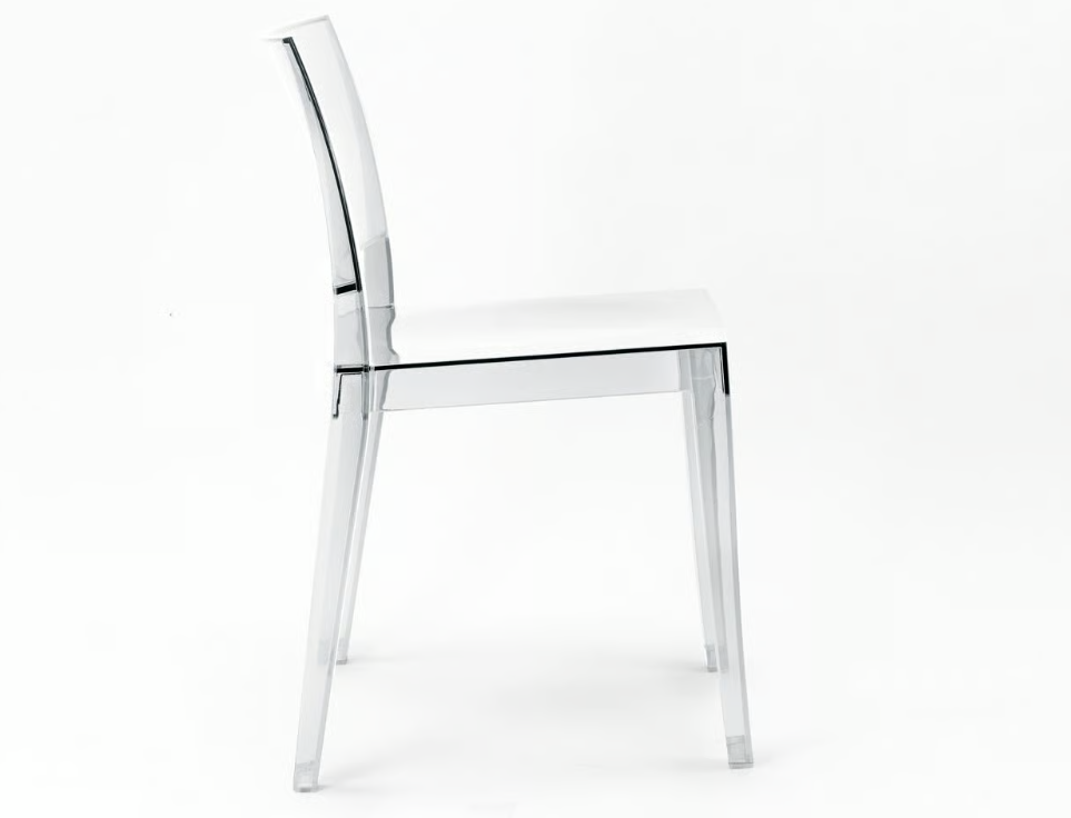 SILLA GYZA SIN BRAZOS TRANSPARENTE PAP401371-37