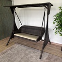 COLUMPIO UBUD DOBLE LOVELY BASE HIERRO CAFE MIXTO COJINES BEIGE HAISW0902-8974