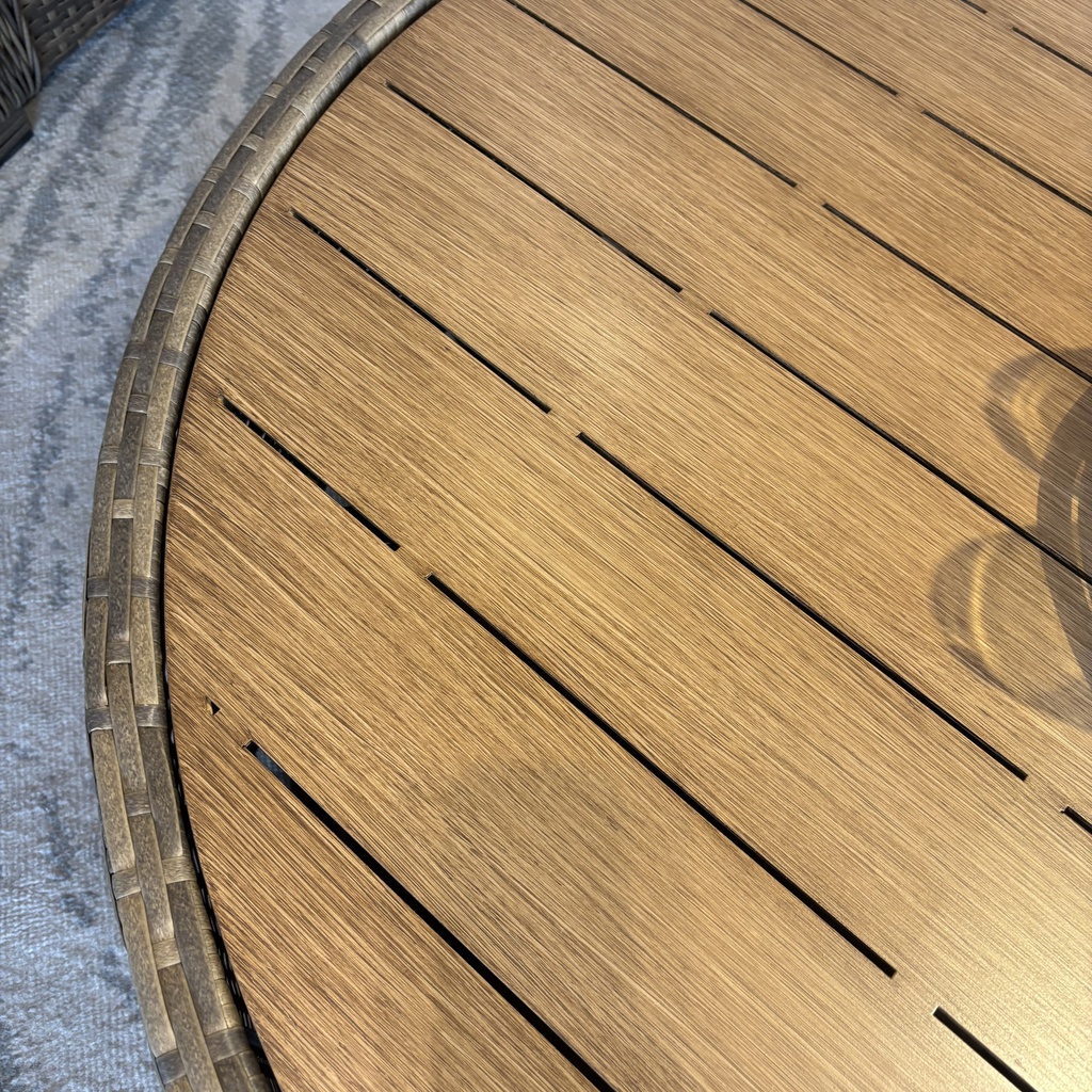 SET MEDIA LUNA SOFA Y MESA CENTRO CAFE MIXTO HAI21C007A-YB9001