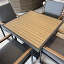 SET COMEDOR CUADRADO 4 SILLAS CON BRAZOS  HAI24C158A-KD-C