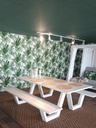 MESA PICNIC 200X220CM BLANCA HAISD-602-WHITE