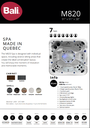 SPA BALI M820 CON TAPA CABINET GREY SHELL MIDNIGHT CANYON WELM820-MCG