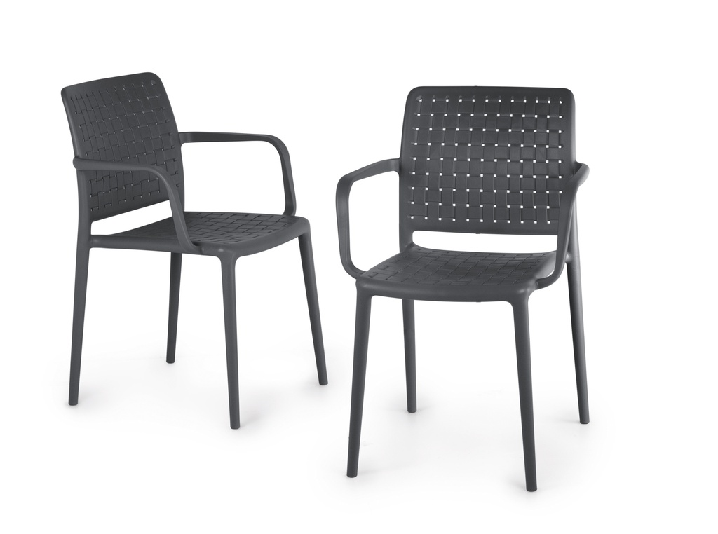 SILLA FAME-K CON BRAZOS ANTHRACITE 75 CM PAP901734-22