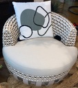 SOFA VASE INDIVIDUAL BEIGE COJIN GRIS