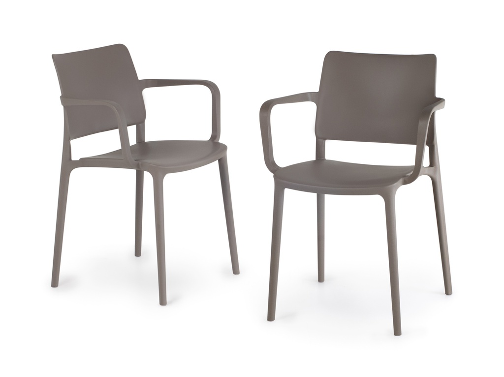 SILLA JOY-K CON BRAZOS TAUPE PAP901604