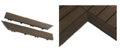 MOLDURA WALNUT INWARD CORNER FASCIA, QUICK DECK