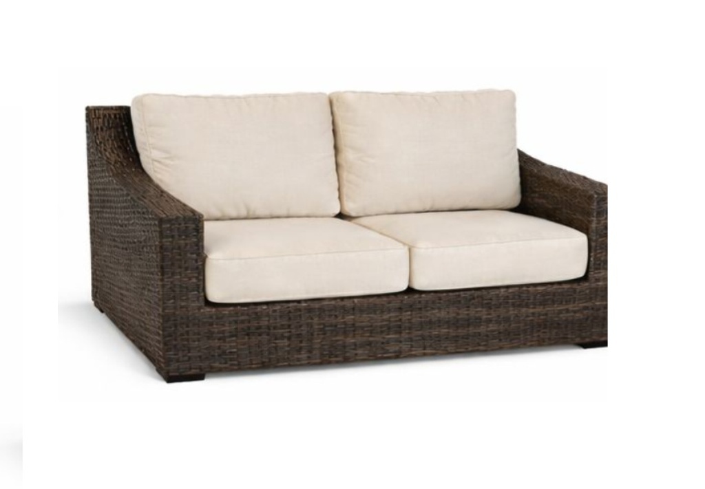 SOFA DOBLE UBUD  CAFE MIXTO COJINES BEIGE 82X206X90 CM (PTY)