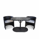SET 2 BUTACAS UBUD MESA OVALADA CAFE MIXTO COJIN BEIGE HAI8C118A-W