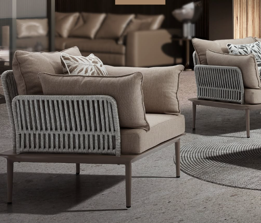 SET SOFA DOBLE 2 INDIVIDUALES PRAGA BEIGE MESA CENTRO CINDS22104-BR