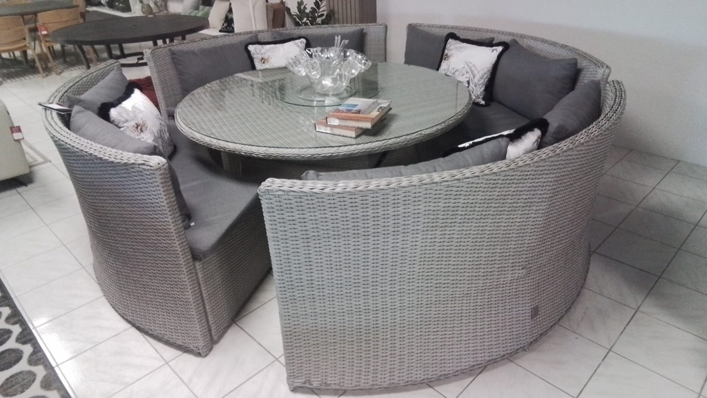 SET COMEDOR MESA 160CM Y CUATRO BANCAS HAI11C057A-W-D