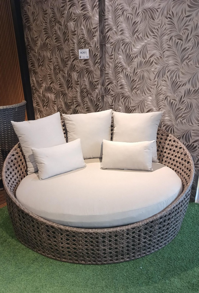 DAYBED KINGSTON CAFÉ MIXTO COJIN BEIGE HAIGB008A-W