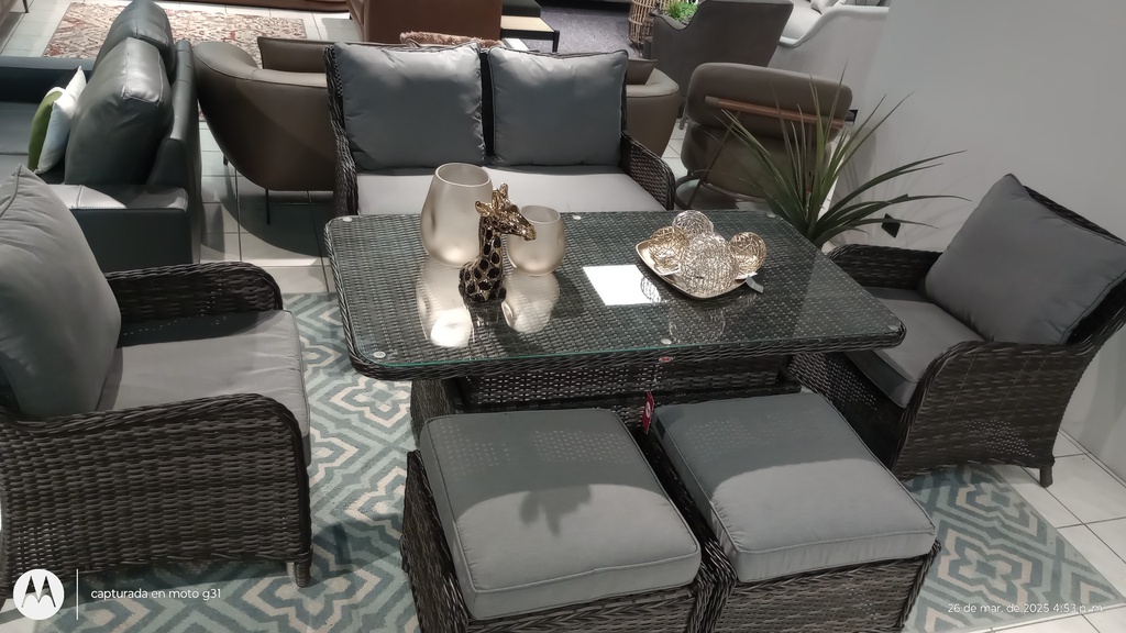 SET SOFA DOBLE COSTWOLD 2 SOFAS INDIVIDUALES 2 OTOMANOS MESA CENTRO CAFE MIXTO HAI18C285A-W-D-8974