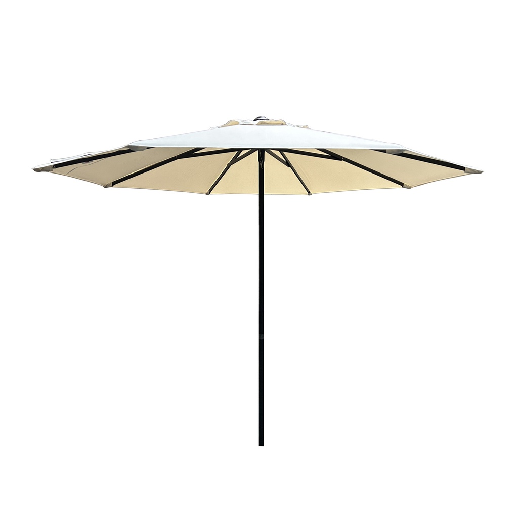 SOMBRILLA 3M REDONDA POP UP ESCTRUCTURA NEGRO MATE TELA VAINILLA HAIUKP39308-9S-4253