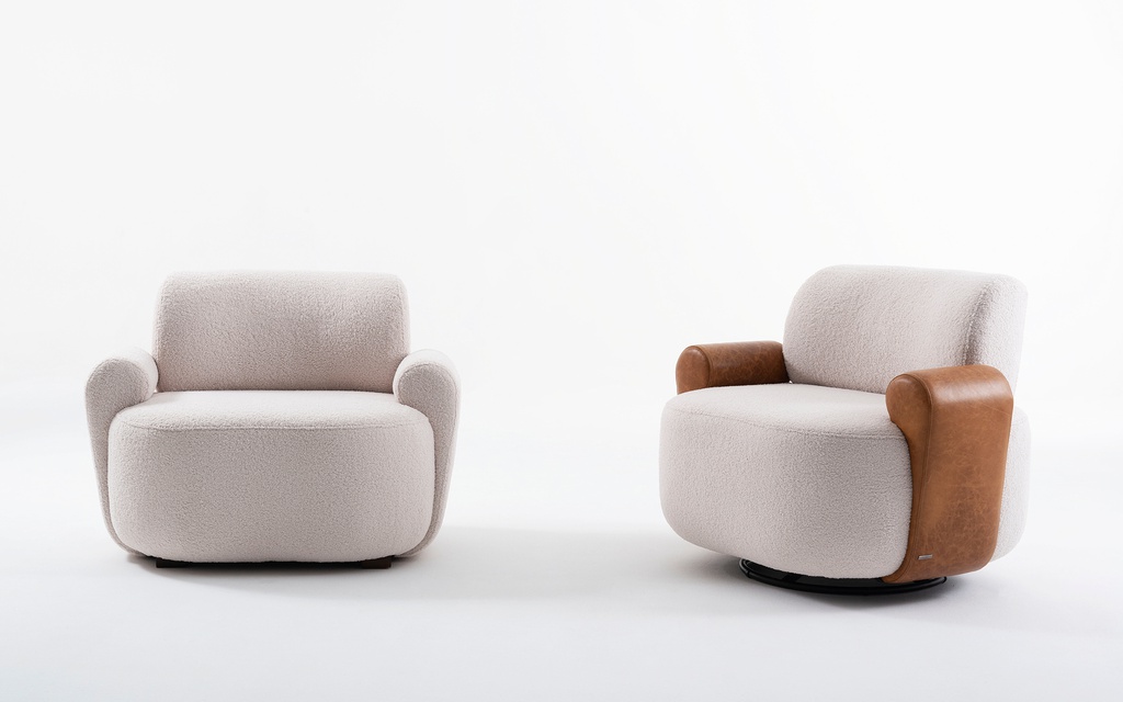 SOFA INDIVIDUAL GOTA GIRATORIO BLANCO 3A84 85X84X78 SER0360321