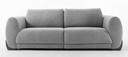 SOFA TRIPLE COLISEU GRIS OSCURO IB09 284X080X94 SER0150102