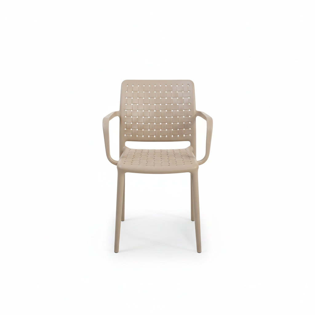 SILLA FAME-K CON BRAZOS BEIGE PAP901758