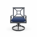 SILLA GIRATORIA MARTINIQUE GRIS COJIN AZUL HAI16C065A-V
