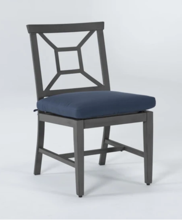 SILLA COMEDOR MARTINEQUE GRIS COJIN AZUL HAI16C65A-D