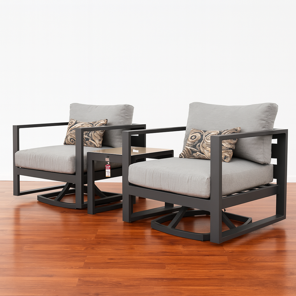 SET 2 MECEDORAS RAVELO MESA LATERAL GRIS HAI17C372A-SV