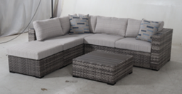 SOFA SECCIONAL EN L MESA CENTRO 1 OTO CAFE MIXTO HAI22C103A-W