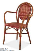 SILLA PARIS 8 IVORY CON BRAZOS BROWN RATTAN J5AC3508N04RAT
