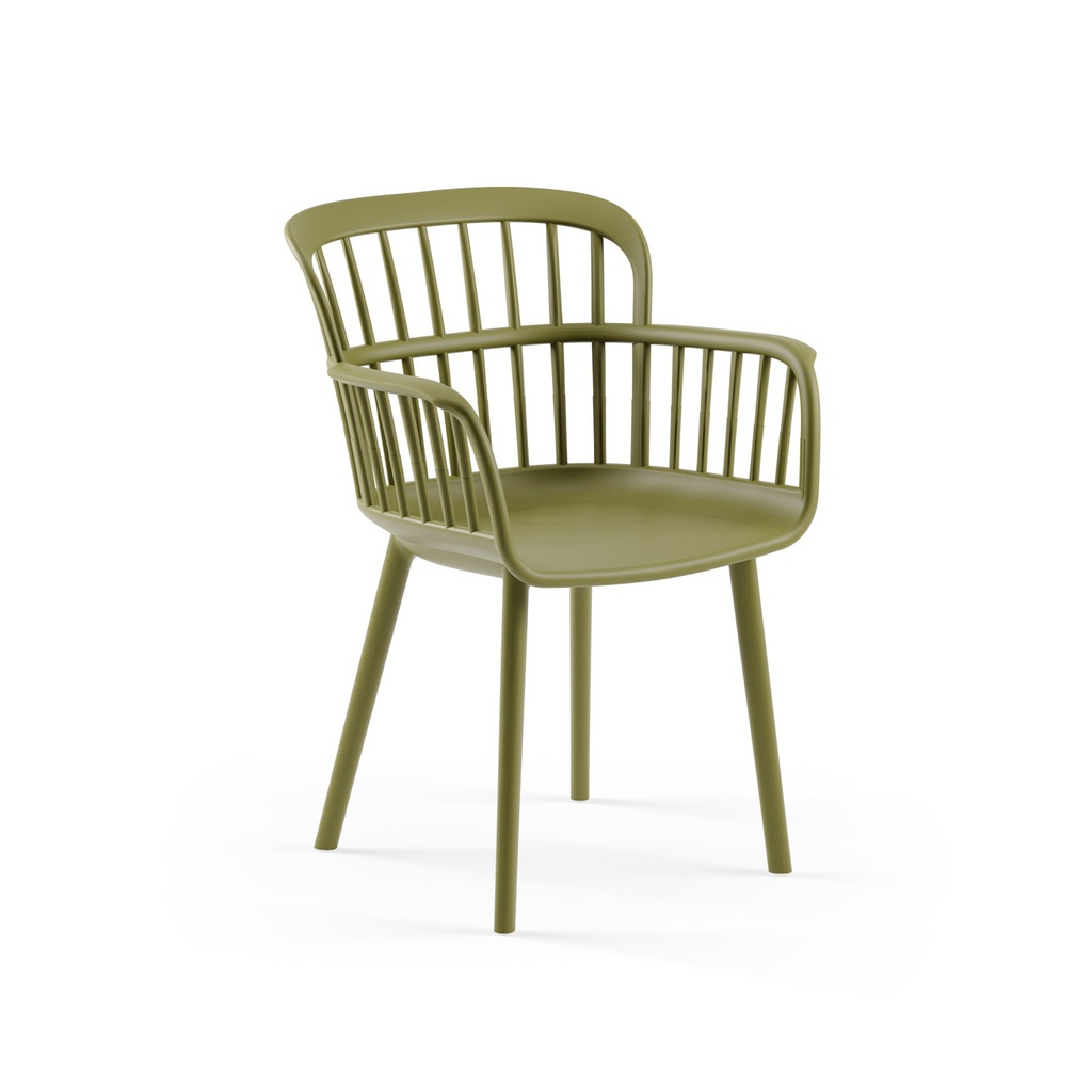 SILLA EVA-P CON BRAZOS VERDE TILM-AC-AEVA-KHA