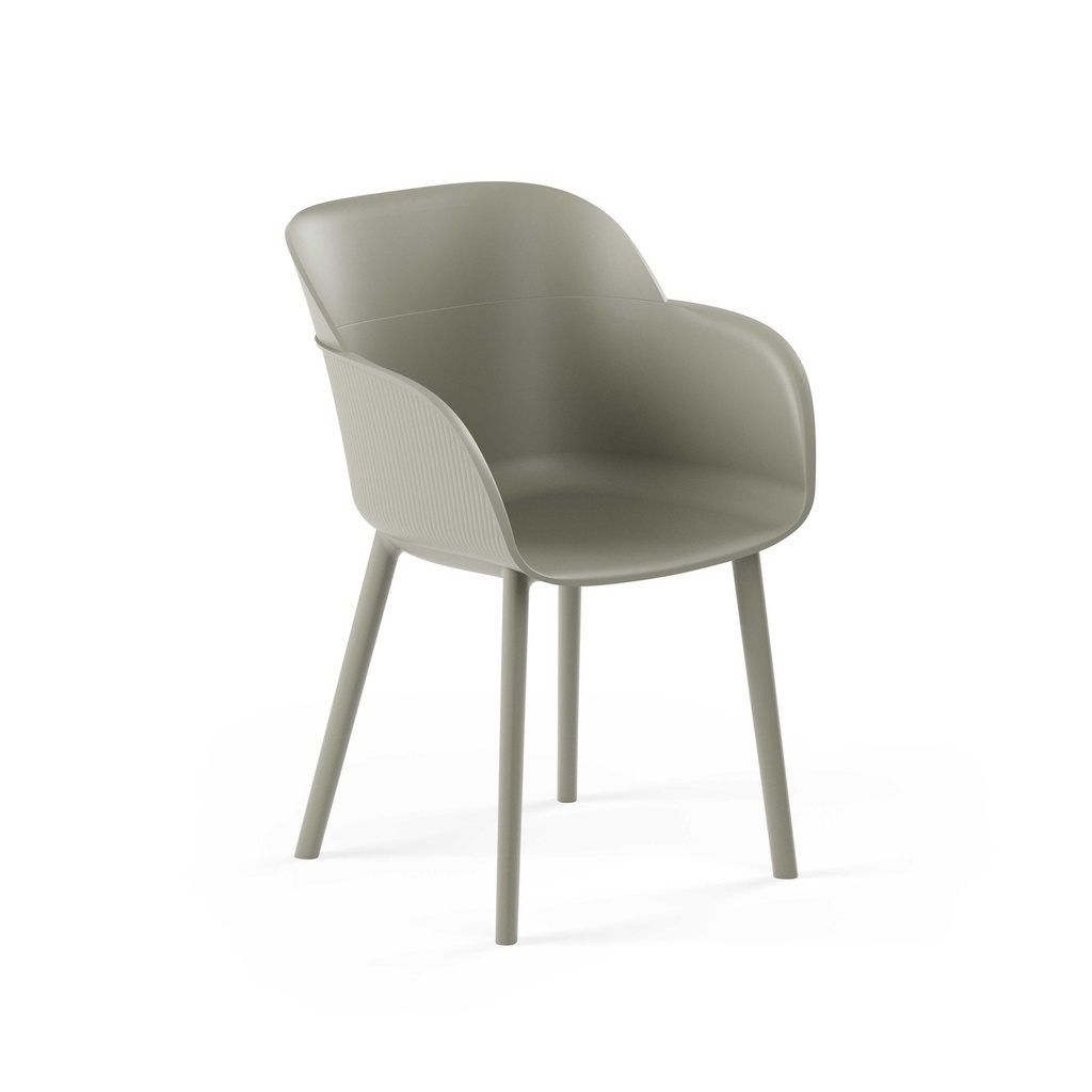 SILLA SHELL-P CON BRAZOS GRIS CLARO TILM-AC-SHP-BLK-BLK TILM-AC-SHP-CEM-CG