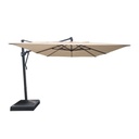 SOMBRILLA CANTILEVER RECTANGULAR 3X4M ESTR NEGRO TELA KHAKI C/BASE HAIAKZ34RT9S4222BC0519C2