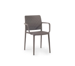 [BL5496] SILLA FAME-K CON BRAZOS TAUPE
