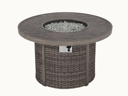 [BL5557] MESA FIREPIT CAPRI REDONDO FIBRA COLOR NATURAL