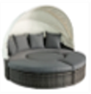 [BL6240] DAYBED CAFE MIXTO COJIN AZUL GB012A-W-KD