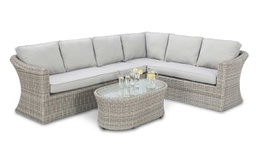 [BL6409] SOFA EN L GRANDE OXFORD MESA DE CENTRO CAFE CLARO HAI24C038A-HH9692