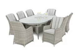 [BL6417] SET COMEDOR RECTANGULAR 8 SILLAS OXFORD CAFE MIXTO HAI24T035-180120RA-HH8974