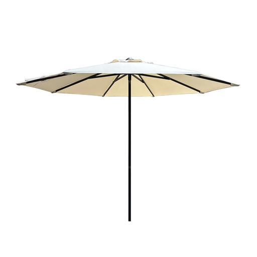SOMBRILLA 3M REDONDA POP UP ESCTRUCTURA NEGRO MATE TELA VAINILLA HAIUKP39308-9S-4253