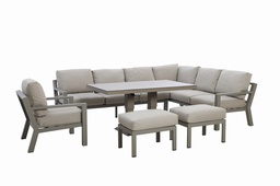 [BL6695] SOFA EN L NORWICH  1 INDIVIDUAL 1 MESA CENTRO 2 OTOMANOS GRIS HAI23C201A-LS-3D-FL