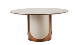 [BL6809] MESA COMEDOR CORA COLOR ALMENDRA Y FENDI Ø137X77 SULMSA1220 