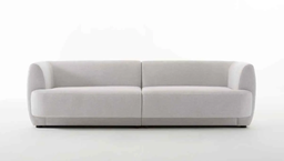[BL6828] SOFA TRIPLE AMUR GRIS CLARO 4A71 280X086X88 SER030110