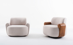 [BL6826] SOFA INDIVIDUAL GOTA GIRATORIO BLANCO 3A84 85X84X78 SER0360321