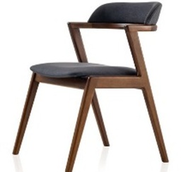 [BL6987] SILLA FINN COLOR ALMENDRA TELA H69 SULCAD761