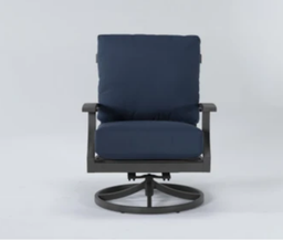[BL7166] SOFA GIRATORIO MARTINIQUE GRIS COJIN AZUL HAI16C067ASV- P3016