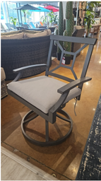 [BL7161] SILLA GIRATORIA MARTINEQUE GRIS COJIN BEIGE HAI16C065A-S