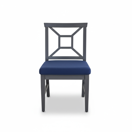 SILLA COMEDOR MARTINIQUE GRIS COJIN AZUL HAI16C65A-D