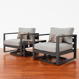 [BL7191] SET 2 MECEDORAS RAVELO MESA LATERAL GRIS HAI17C372A-SV