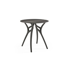 [BL7406] MESA COMEDOR IVY-L BASE NEGRA SOBRE NEGRO Ø77 TILM-TA-IVY1-BLK-HPL2
