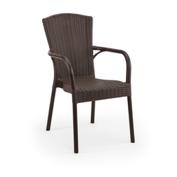 [BL7388] SILLA ROYAL CON BRAZOS MARRON OSCURO TILM-AC-ROY-WEN