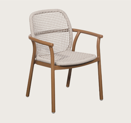 [BL7416] SILLA LILLIE BEIGE CON BRAZOS FRAME TEAK J5AC2030N04RAT