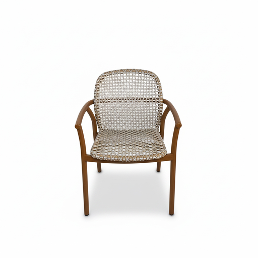 SILLA LILLIE BEIGE CON BRAZOS FRAME TEAK J5AC2030N04RAT