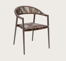 [BL7439] SILLA COMEDOR PRAGE CON BRAZOS CAFE OSCURO J5AAC5681D04RAT