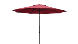 [BL7537] SOMBRILLA CENTRAL POLE OCTAGONAL 3M ESTR NEGRA TELA ROJA C/BASE HAIUSC38308H4203WBMA14350