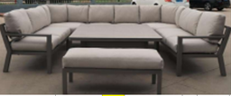 [BL7648] SET SOFA EN U NORWICH CON OTOMANO Y MESA CENTRO GRIS HAI23C2014A-LS-3D-FLU